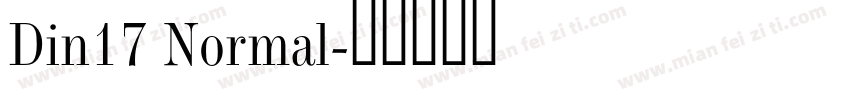 Din17 Normal字体转换